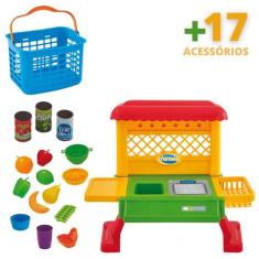 Super Feirinha Cestinha Infantil Bancada Frutas Copo Formas - Usual Br