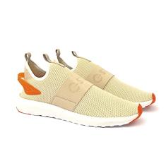 Tenis Esportivo Casual Feminino de Tecido sem Cadarço com Detalhe Elastico