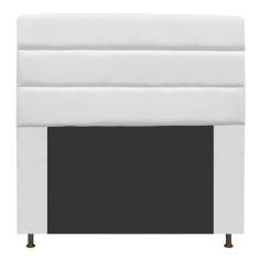 Cabeceira Estofada Turim 160cm Queen Size Suede Branco