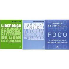 Kit 3 Livros Daniel Goleman Liderança Foco Inteligencia - Objetiva