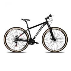 Bicicleta Aro 29 Absolute Nero 5 Alumínio 27v K7 Freio Disco Mecânico Garfo Suspensão Pneu Com Faixa - Preto Tam.21