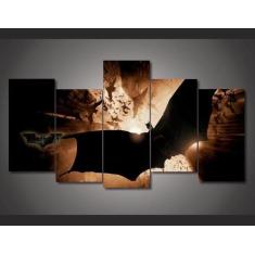 Quadros Decorativos 5 Peças Batman Morcego Filmes - KYME