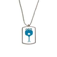 DIYthinker Colar com pingente de corrente de aço inoxidável monstro alienígena e pingente de cachorro