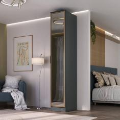 Guarda-Roupa 1 Porta Reflecta Ravi Grafitto