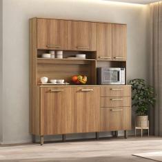 Cozinha Compacta 165,40cm 7 Portas e 2 Gavetas com Tampo 353 Luciane M