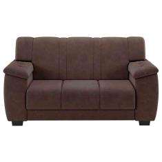 Sofá 3 Lugares Luizzi Roma Ii Com Revestimento Em Veludo 175cm Marrom