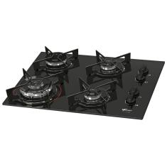 Fogão Cooktop Fischer 4 Queimadores Fit Line Gás TC Mesa Vidro Bivolt
