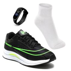 Tênis Masculino Academia Esportivo Leve + Meia + Relógio - DM DAMANDO,