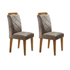 Cadeira Rufato Melissa imbuia (2 Uni)-MDF Imbuia/Choco