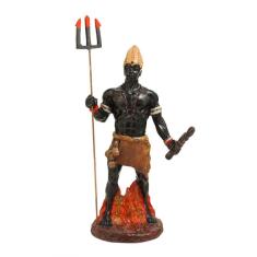 Imagem Exu Orixá Escultura Resina Estatua 25 Cm