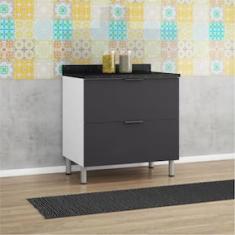 Balcão Duplo Bartira Rubi com 2 Gavetões - 80,1cm de largura