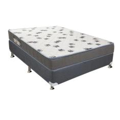 Cama Box Casal: Colchão Espuma D33 Ortobom Light + Base CRC Suede Gray(138x188)