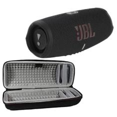 JBL Charge 5 – Alto-falante portátil Bluetooth com capa rígida exclusiva com IP67 à prova d'água e carregamento USB (preto)