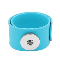 Escolha uma cor | Pulseira infantil com pingente de gengibre de 20 cm pequena pulseira de silicone serve para botões de 18 mm e 20 mm, 8-inch