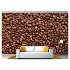 Papel De Parede Café Grãos Torrados Textura 3D Al216 - Você Decora