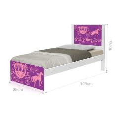 Cama Solteiro Carruagem Princesa com Colchão - Mais de Casa