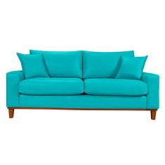 Sofá Living Istambul Em Material Sintético Essencial Estofados - Essen