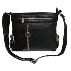 Bolsa Feminina, Alça Transversal, divisórias - FF, Preto