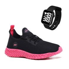 Tenis Feminino Cross Esport Treino Leve Enerzy Com Relogio Quadrado - 