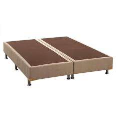 Cama Ortobom Box Base Universal Nobuck Bege King 193x203