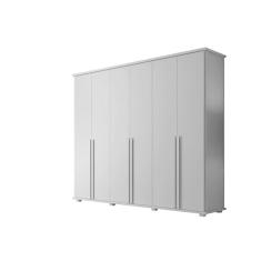 Guarda-Roupa 6 Portas 5 Gavetas Estrela Branco – RV Móveis
