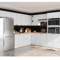 Cozinha Completa 10 Peças 17 Portas 2 Gavetas Com Torre Quente Unna Espresso Móveis Branco