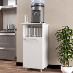 Balcão Gabinete Armário Multiuso Para Água Aparador 1 Porta 1 Nicho Cozinha Branco