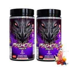Kit Com 2X Pré Treino Psichotic Dragon 500G Demons Lab