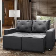 Sofá 2 lugares Retrátil e Reclinável Bariloche 1.80cm C/ Molas Suede S