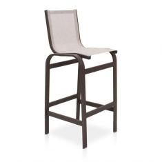 Banqueta Alta Para Balcão, Mesa Bistrô, área Externa - Marrom E Tela Café Com Leite