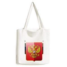Bolsa de lona com emblema nacional da Rússia bolsa de compras casual