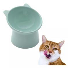 Comedouro Bebedouro Gatos E Pet Alto Elevado Em Plástico - Fluffie