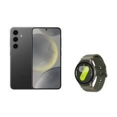 Celular Samsung S24 256GB - Preto + Galaxy Watch7 BT 44mm - Verde