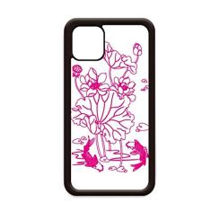 Capa Lotus Leaf Lotus Flower Lotus Root Fish Water para iPhone 12 Pro Max para Apple Mini Mobile Case