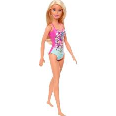 Boneca Barbie Praia com Maiô Pink DWJ99 HXX48 - Mattel