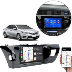 Kit Multimídia Mp5 Corolla 2015-16-17 7 Pol Carplay Android-Auto + Câm