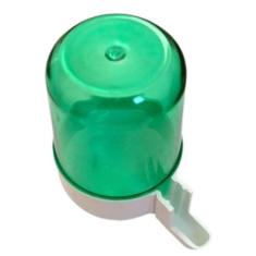 Bebedouro Animalplast Grande 300ml - Malha Fina - Verde Com Base Branc