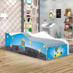 Mini Cama Fun Astronauta e Foguete Infantil Com Colchão - CasaH