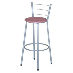 Banqueta Alta Assento Ratan Cinza Retro - Lamar Design, Terracota