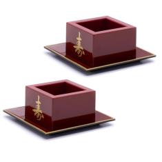 Kit 2 copos sake massu ideograma japonês cor vermelho 65ml