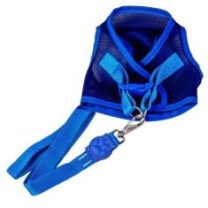 Coleira Peitoral Com Guia Aerado Para Cachorro ul P - Nicapet