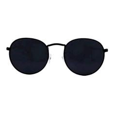 Óculos Sol Hexagonal Feminino Masculino Preto