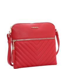 Bolsa Feminina Transversal Chenson Tiracolo Cor:Vermelho