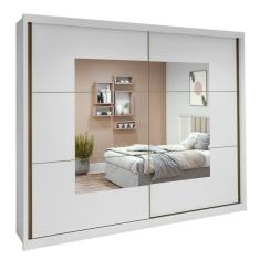 Guarda Roupa Easy Max 2 Portas C/ Espelho Branco Lopas