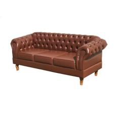 Sofá Chesterfield Dom Pedro 3 Lugares Decoração Retrô Vintage - Bella 