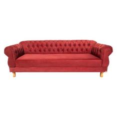 Sofá Chesterfield Elisabeth 2M - Suede Vermelho / sala de estar, recep