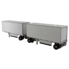 Miniatura Carreta Trailer Diecast Masters Wabash Nation 1/50, Branco