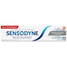 Sensodyne Creme Dental Branqueador Extra Fresh com Flúor, Anti Tártaro, Proteção Diária Contra Sensibilidade, Dentes Fortes e Gengivas Saudáveis, 90g