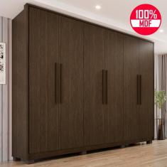 Guarda-Roupa Casal 100% MDF 6 Portas e 6 Gavetas Titanium - Tudo de Móveis