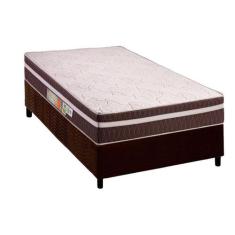 Cama Box Solteiro: Colchão Ortopédico Polar D28 Orthoface Vip Brown + 